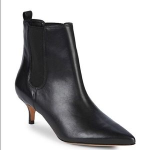Schutz | Black Leather Pointed Toe Booties (8.5)